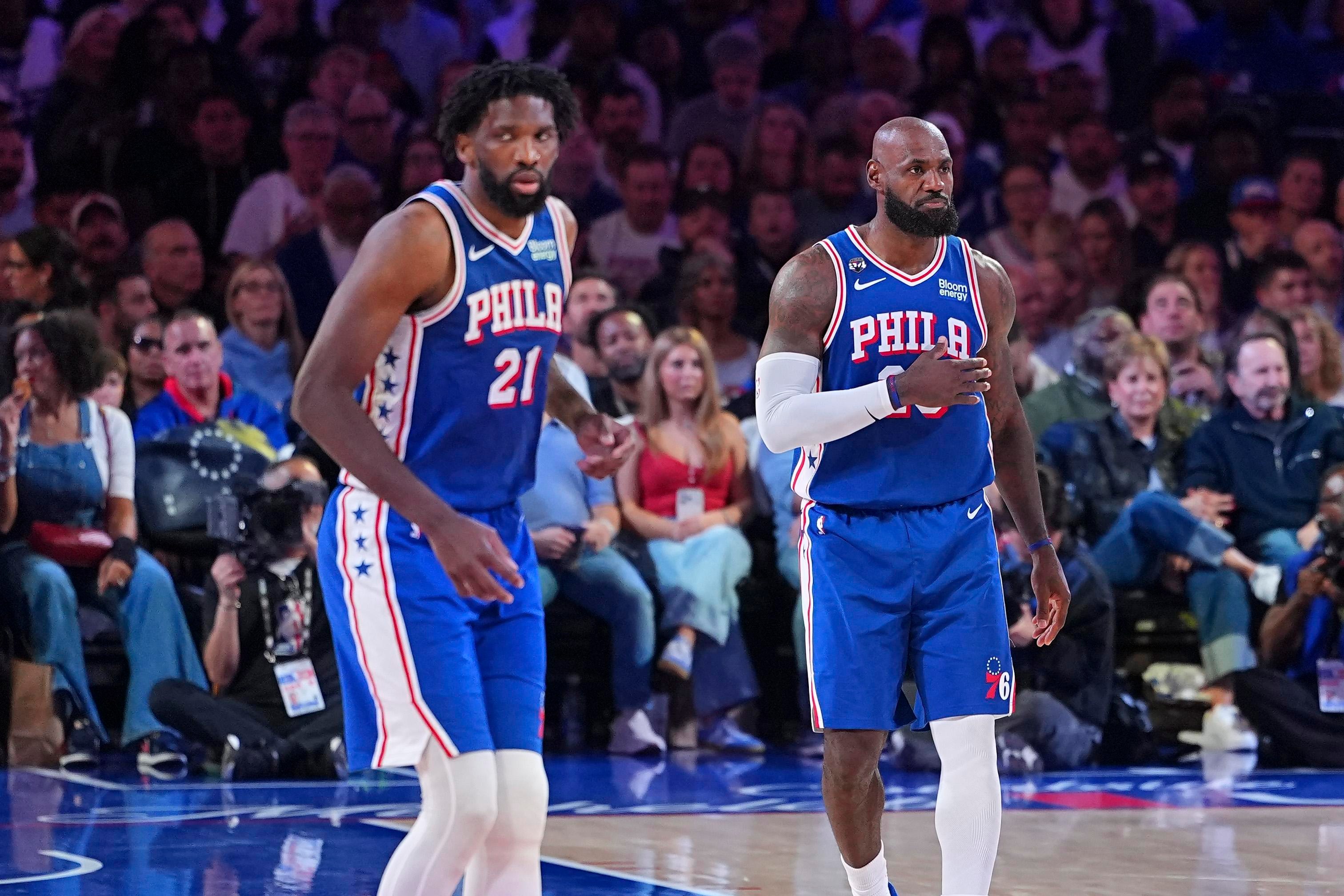LeBron James questionable for Sixers' first of a back-to-back vs Bucks