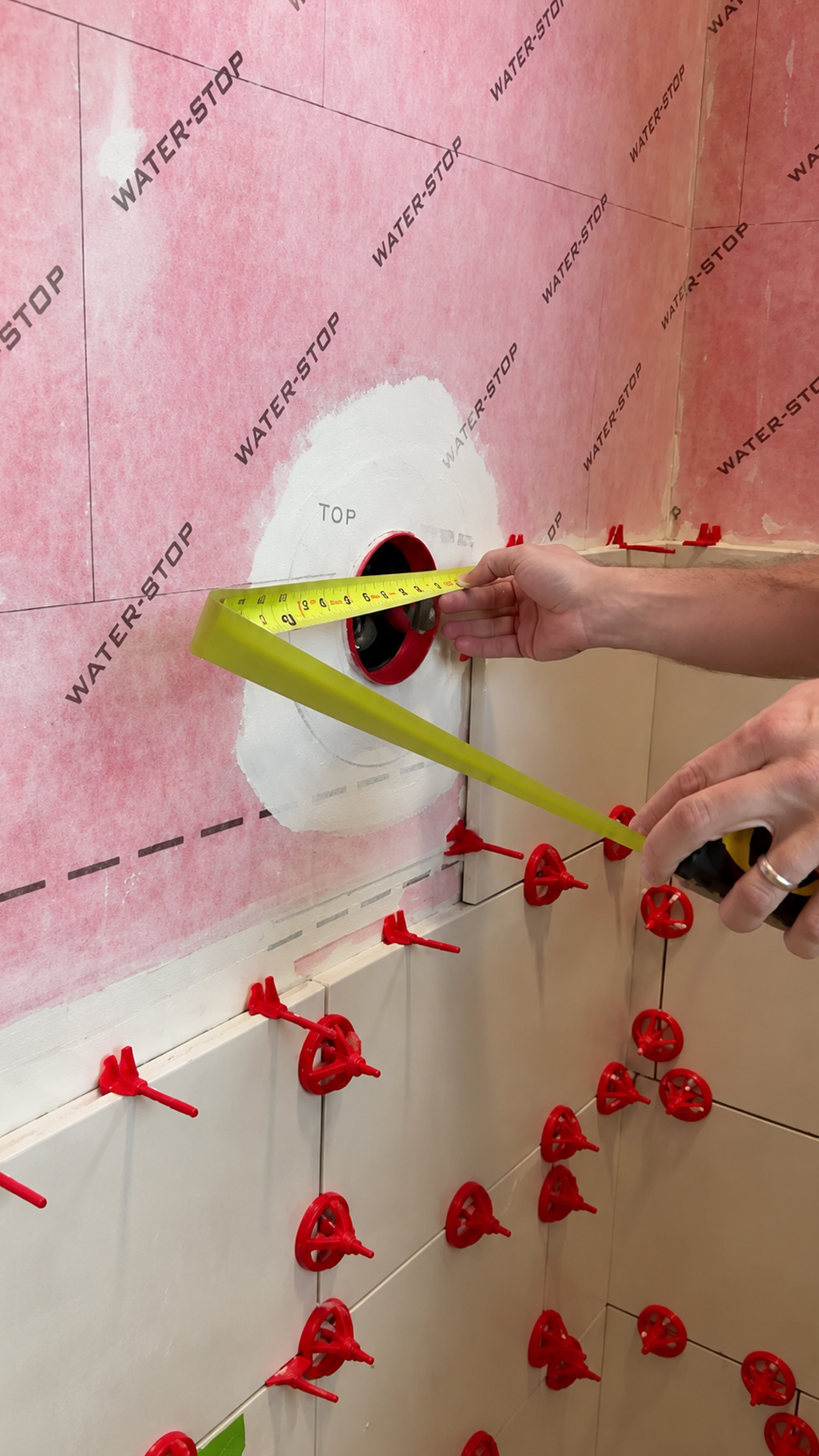 How we tiled a custom shower