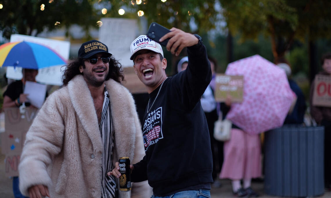 Men taunt protesters with Nazi salutes before Turning Point USA event ...