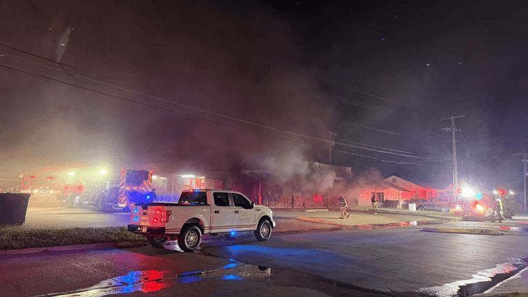 Pryor Creek Fire Department responding to fire at Little Caesars