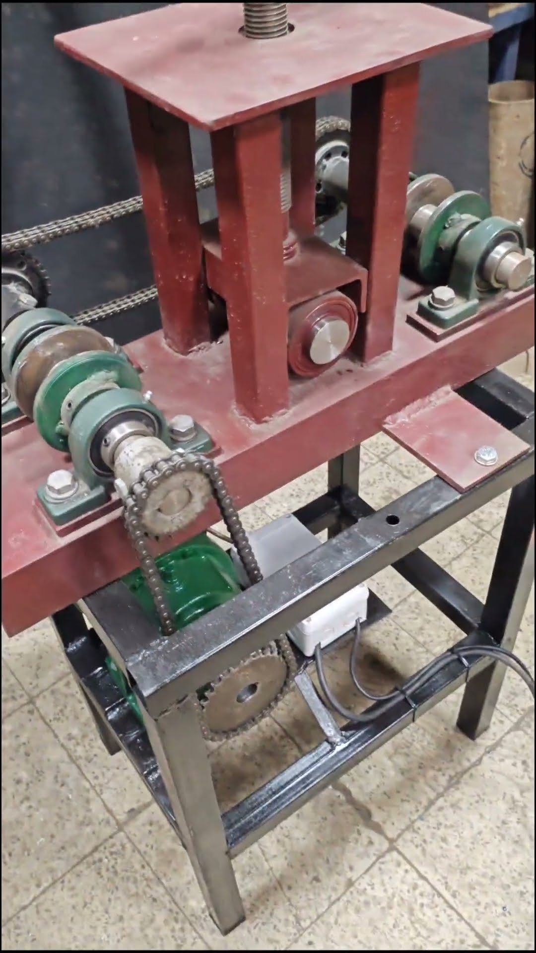 DIY motorized metal bending machine in action | Custom roller build ...