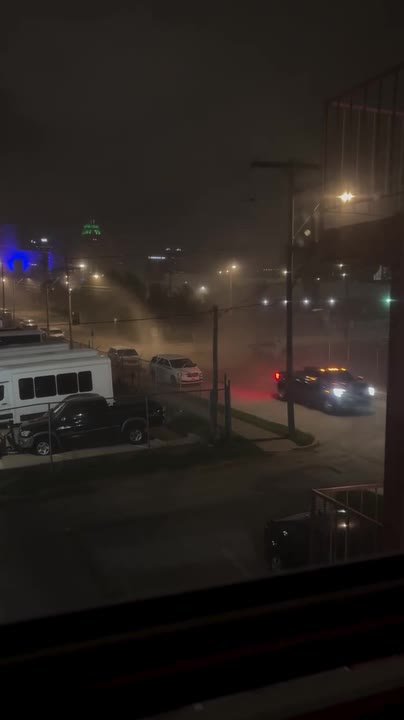 Powerful storm and lightning rip through power lines near house in ...