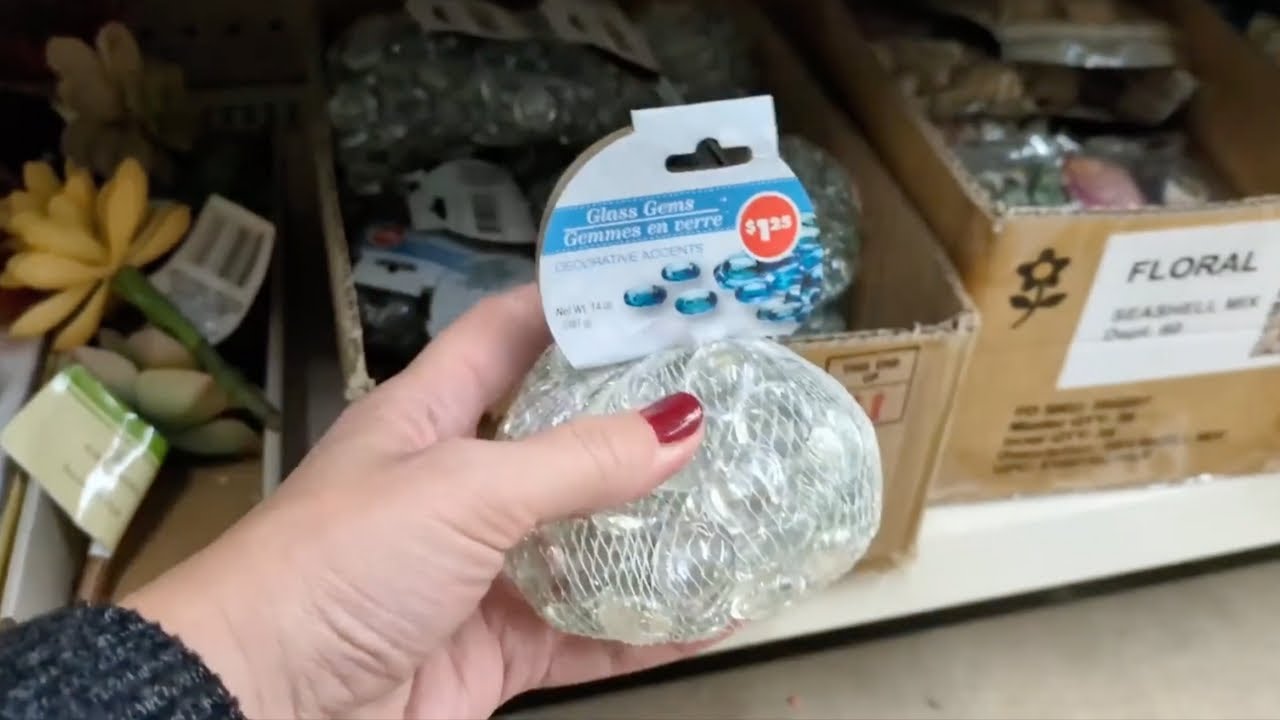 Stick dollar store gems to glass for this stunning idea!