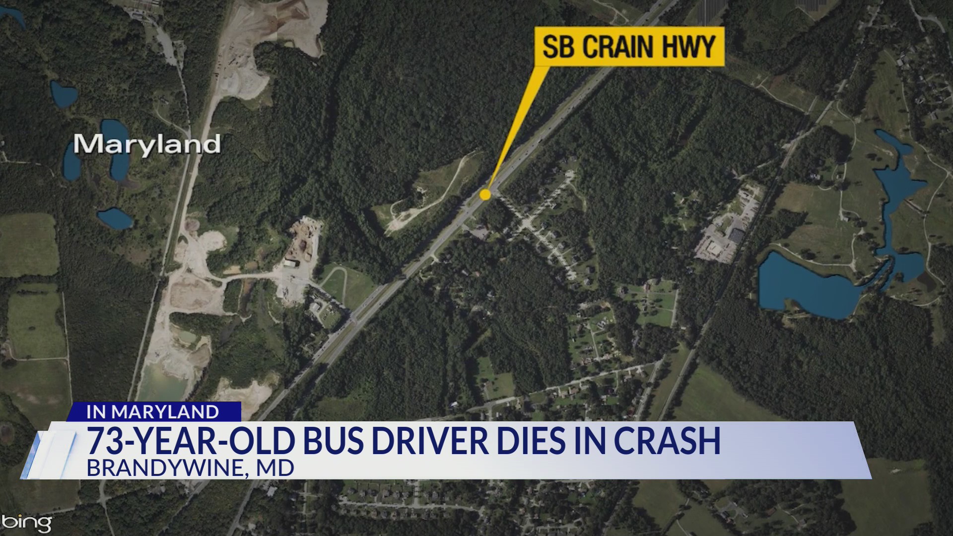Bus driver dies after crashing into tree on Crain Highway in Prince ...