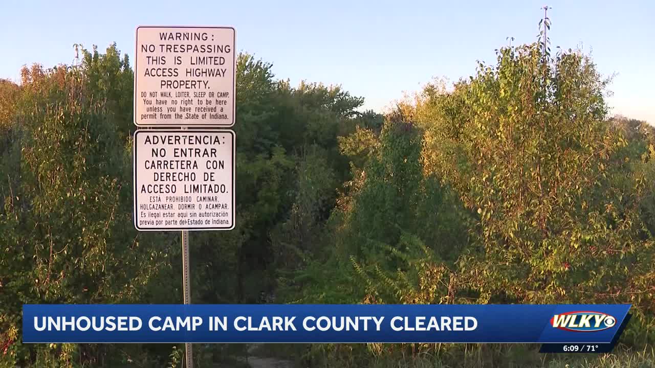 People living at southern Indiana homeless camp given 72 hours to leave