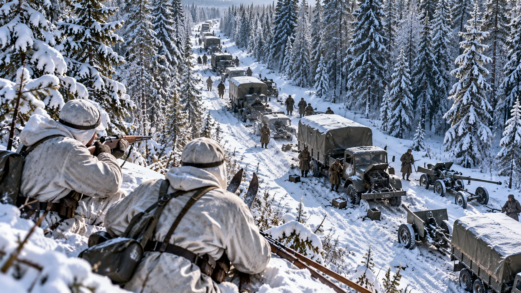 How Finnish ski troops turned a Soviet military column into a frozen trap