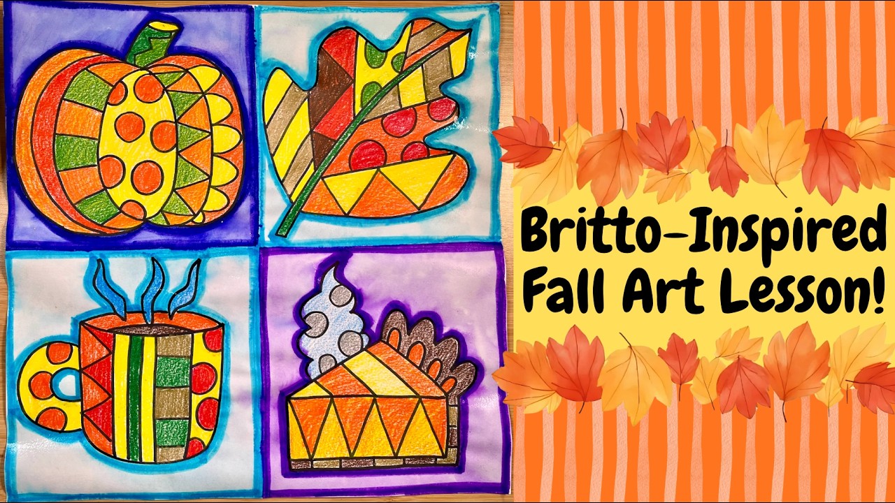 The cutest fall art lesson! 🍂🎨 You'll want to try this!