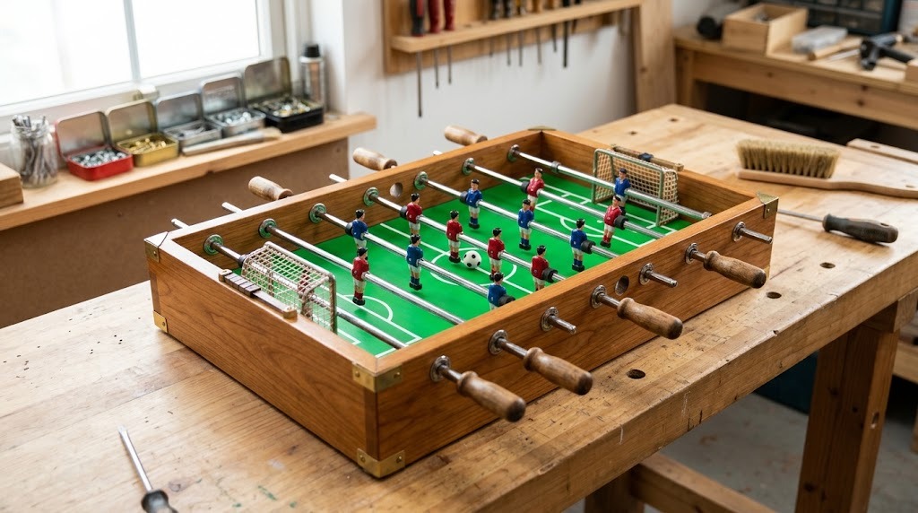 Mini soccer table restoration: 14 steps that brought a rusty vintage ...