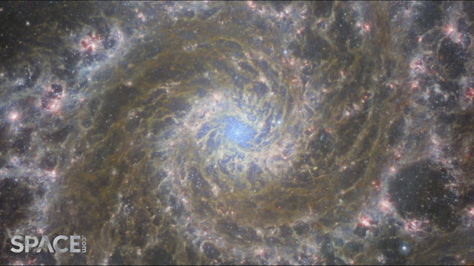 Phantom galaxy seen through James Webb and Hubble telescope