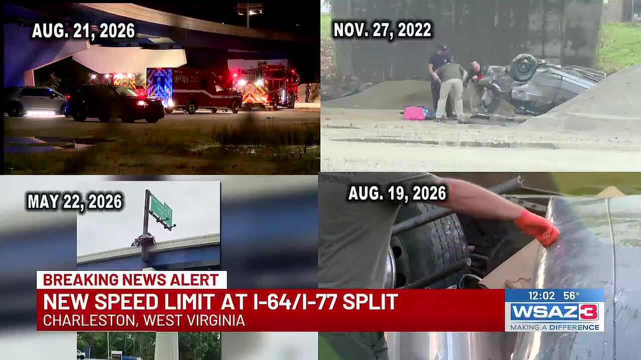 New speed limit at I-64/I-77 split in Charleston