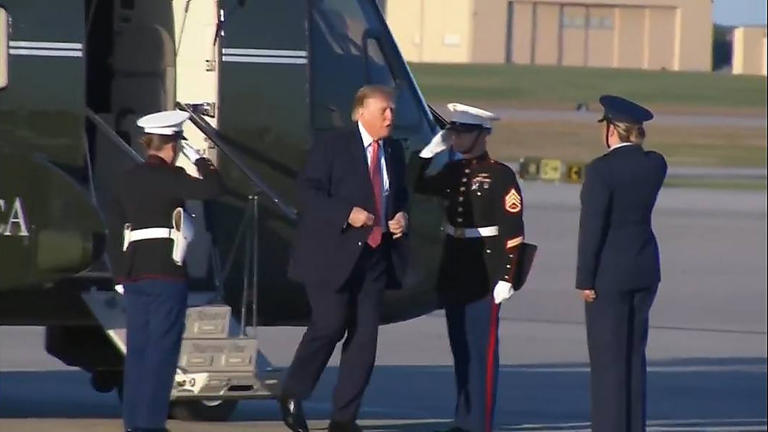 Trump health speculation grows online after tarmac video shows Natalie ...