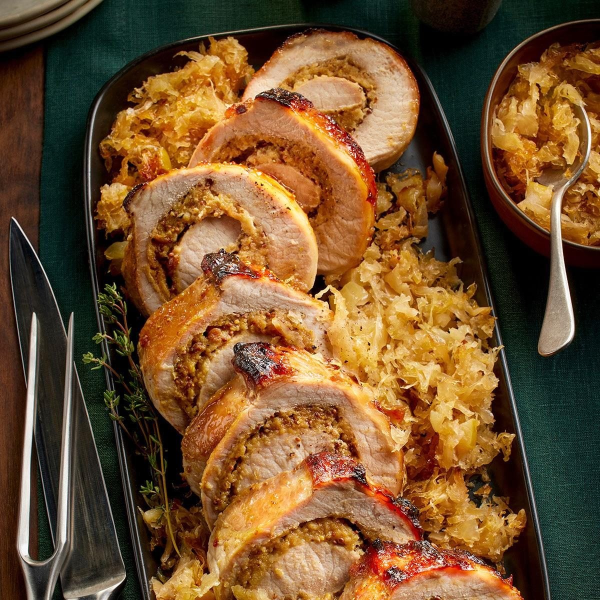 New Year’s pork roast with sauerkraut