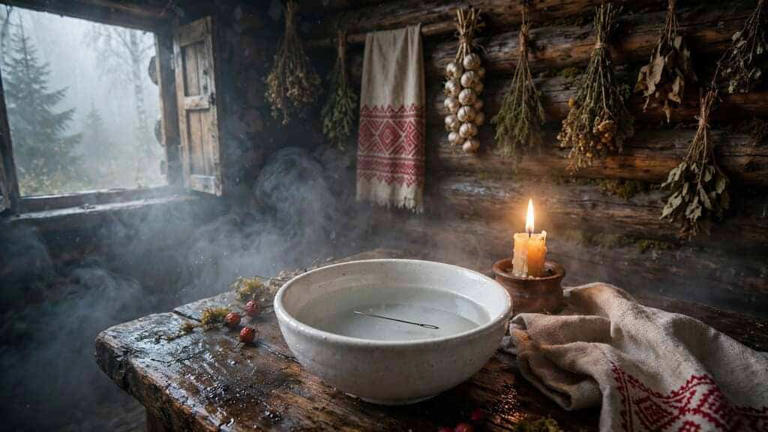 Needle spell to fend off darkness and disease