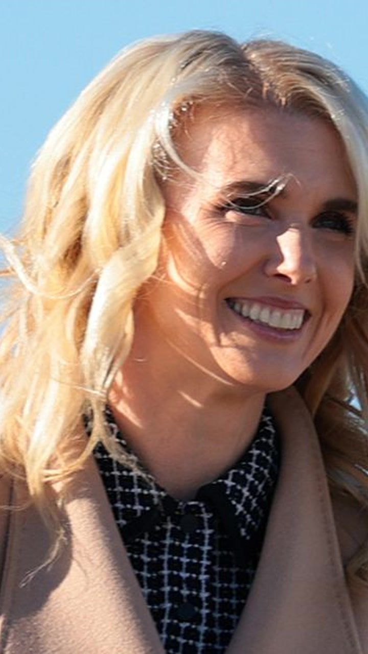 Natalie Harp debuts glamorous new look alongside Trump as Melania is absent