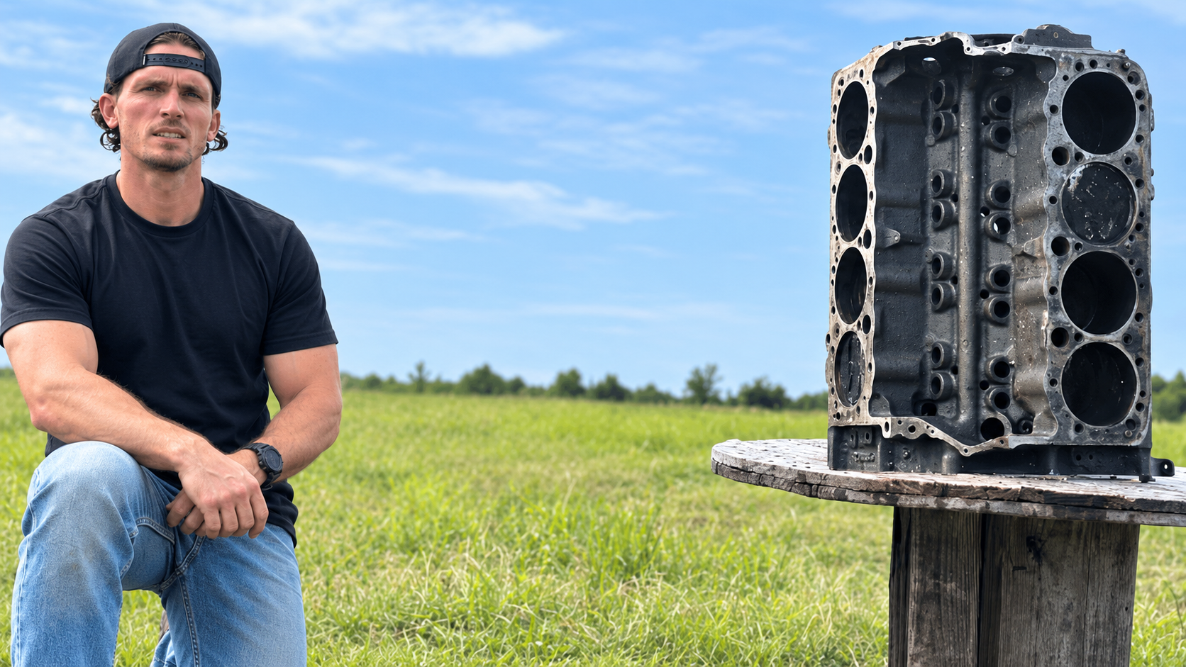 A V8 engine block stopped four 50 cal sniper rifle rounds