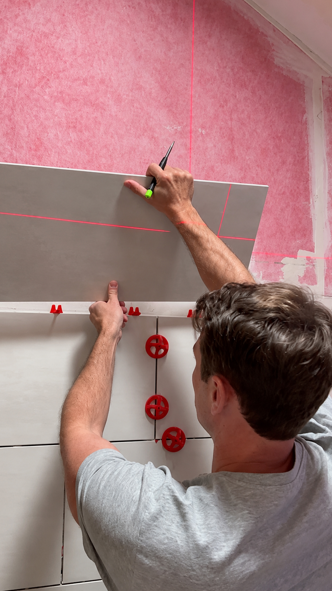 DIY tiling a custom bathroom shower