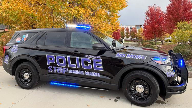 Caldwell police unveil domestic violence awareness patrol vehicle