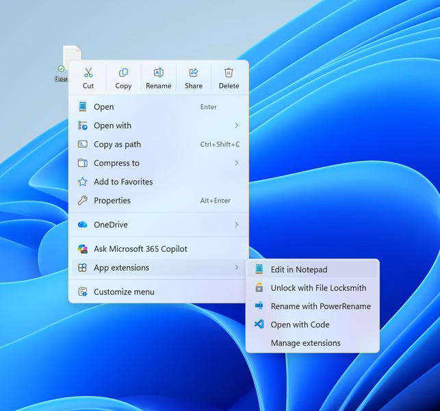 Windows 11 beta build adds customizable File Explorer menu