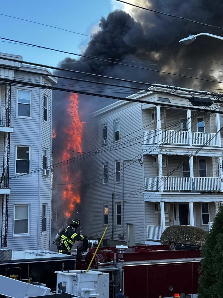 Firefighter injured, 15 displaced as flames spread to multiple Malden homes