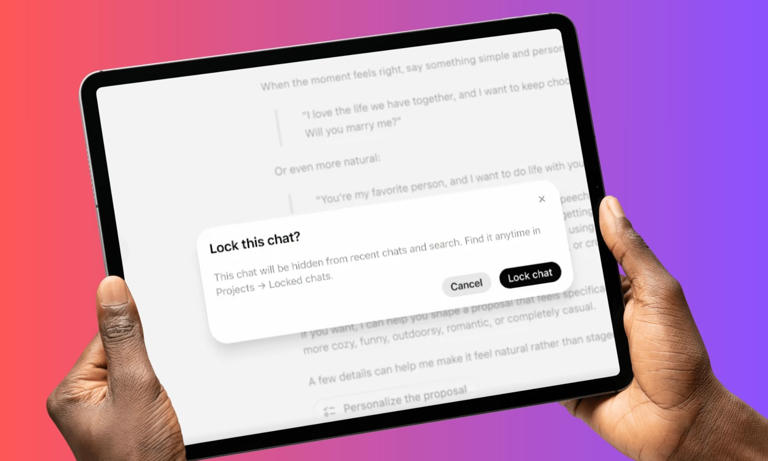 ChatGPT now has locked chats to keep your sensitive conversations hidden