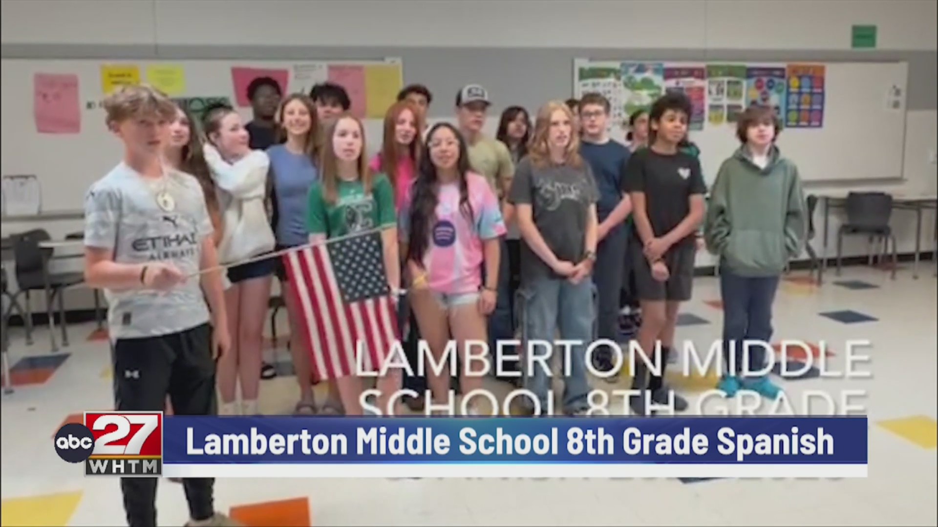 Pledge of Allegiance: Lamberton Middle School 8th grade Spanish class