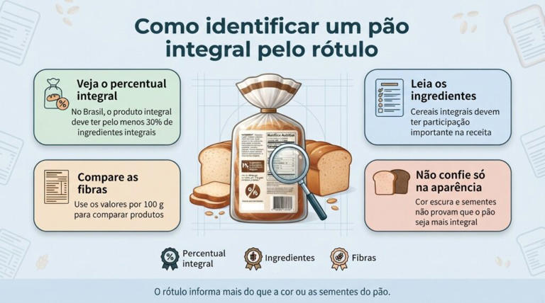 Como saber se o pão é integral de verdade olhando o rótulo