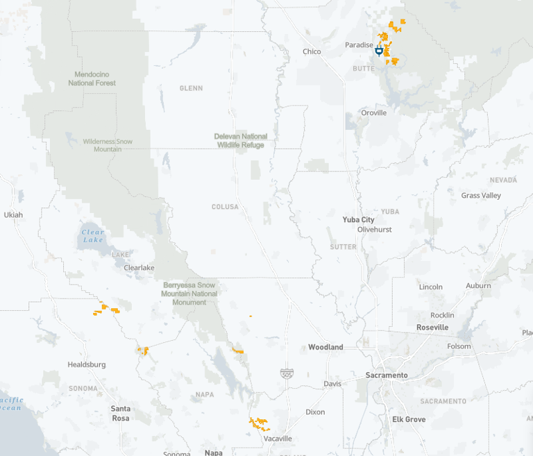 Map: PG&E may cut power in parts of 7 counties in Northern California ...