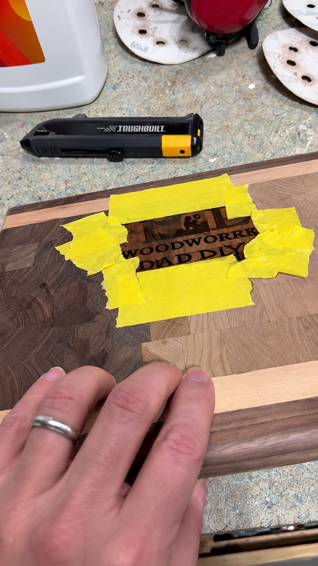 Epoxy inlay cutting board fail
