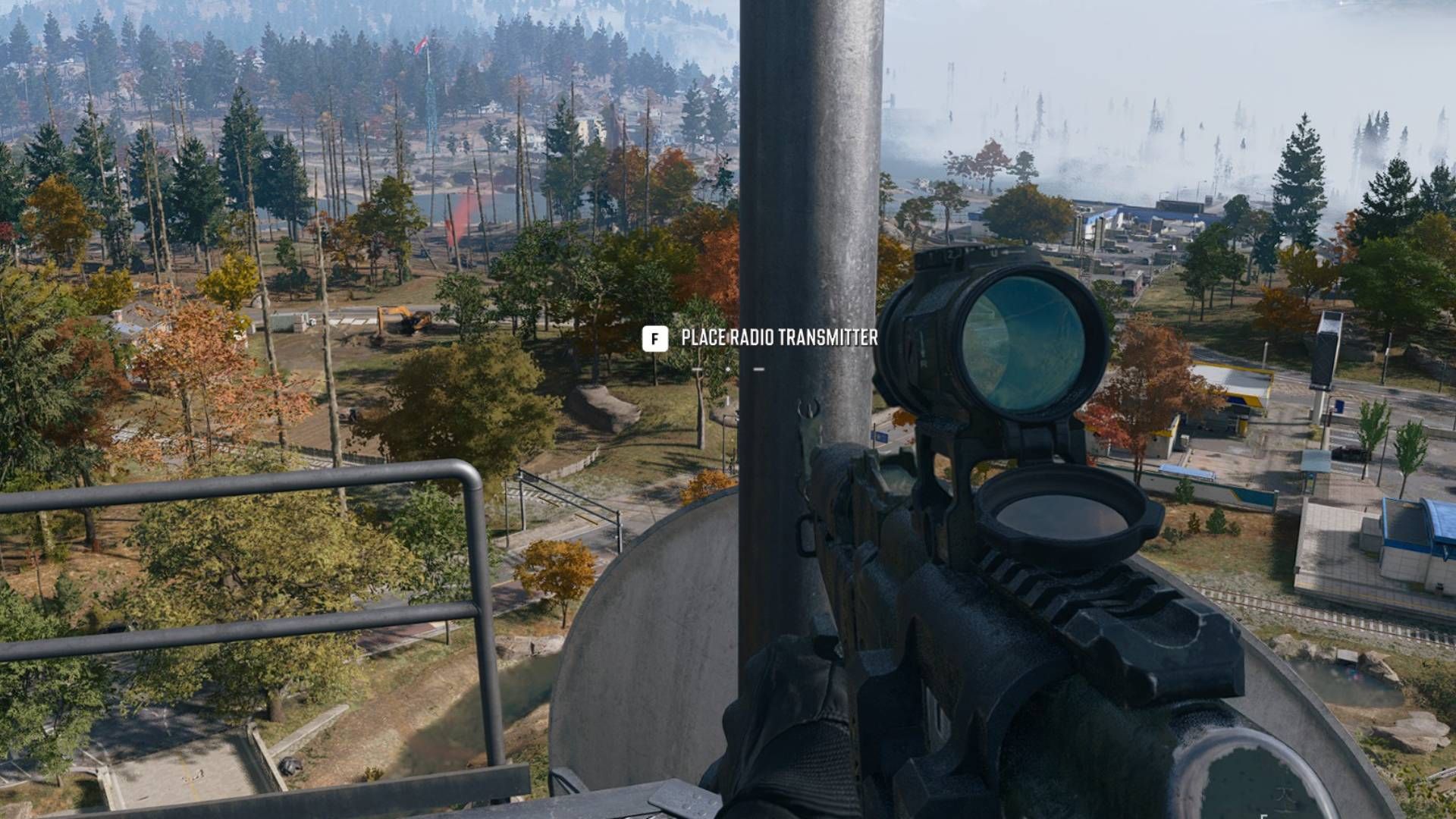 How to place a transmitter on top of two radio towers in DMZ in Modern ...