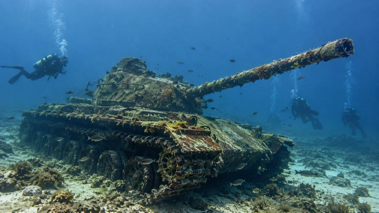 Tank reef draws divers: Turkey sinks 45-tonne M62 for tourism ...
