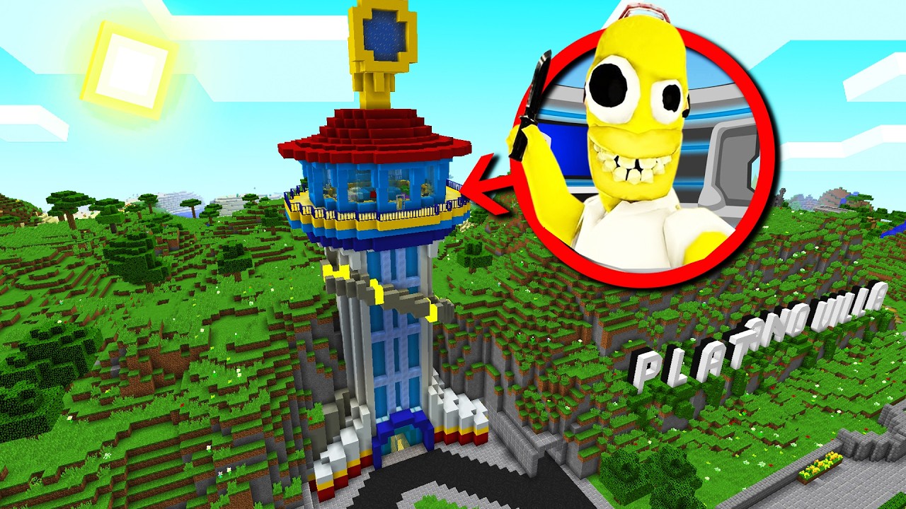 Aparece Homero maldito en la casa de la Paw Patrol en Minecraft 😱