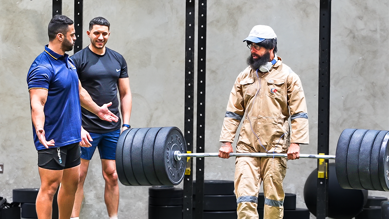 Anatoly pranking people at the gym that he never did this exercise before