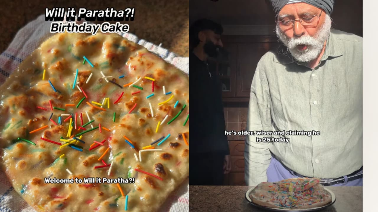 Man celebrates father’s birthday with ‘birthday cake paratha’; internet ...