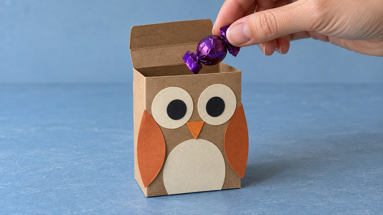 How to make owl treat boxes for Halloween