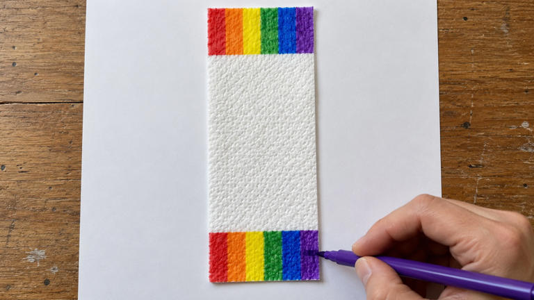 How do you grow a rainbow with paper towels and markers?