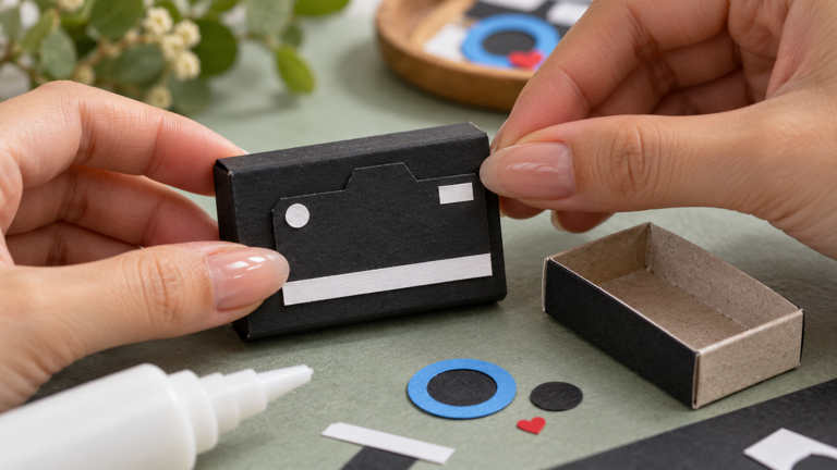How to make a matchbox camera with a secret note
