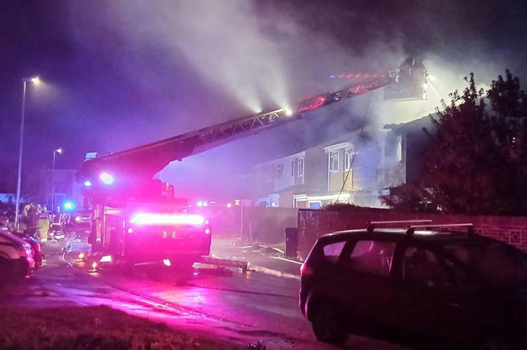 Firefighters rush to scene as homes go up in flames in Cambridgeshire ...
