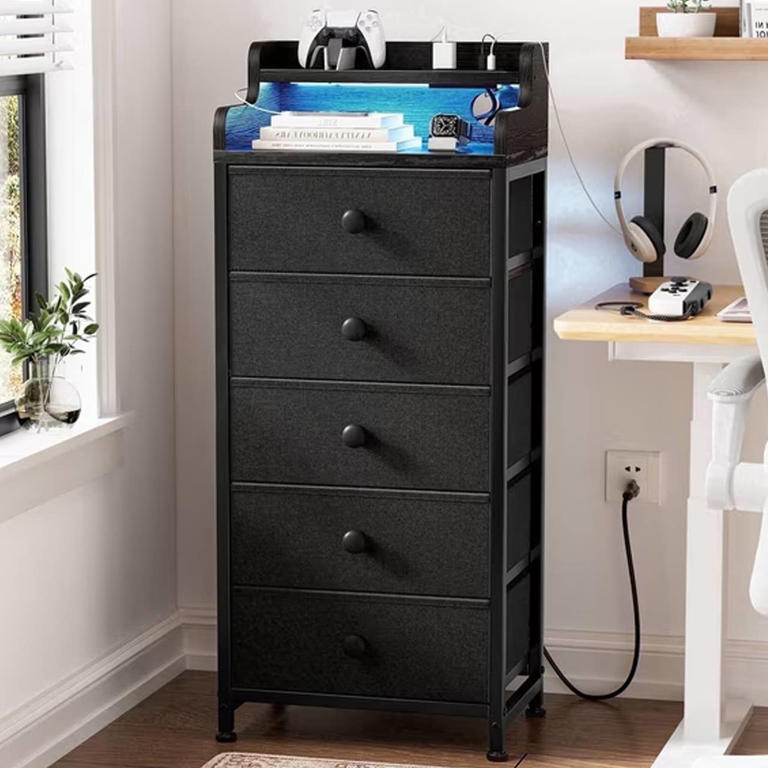 Walmart's bestselling 5-drawer dresser comes with LED lighting and a ...