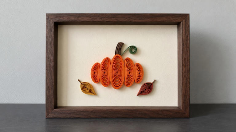 How do paper strips become little fall decorations?