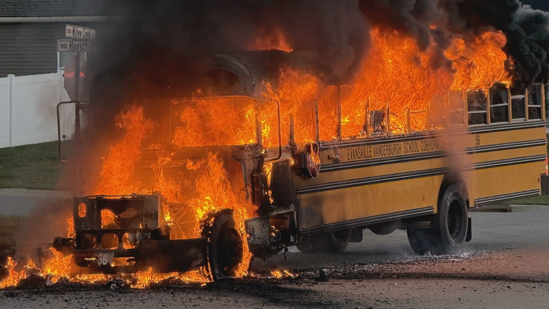 Student speaks after Thursday school bus fire