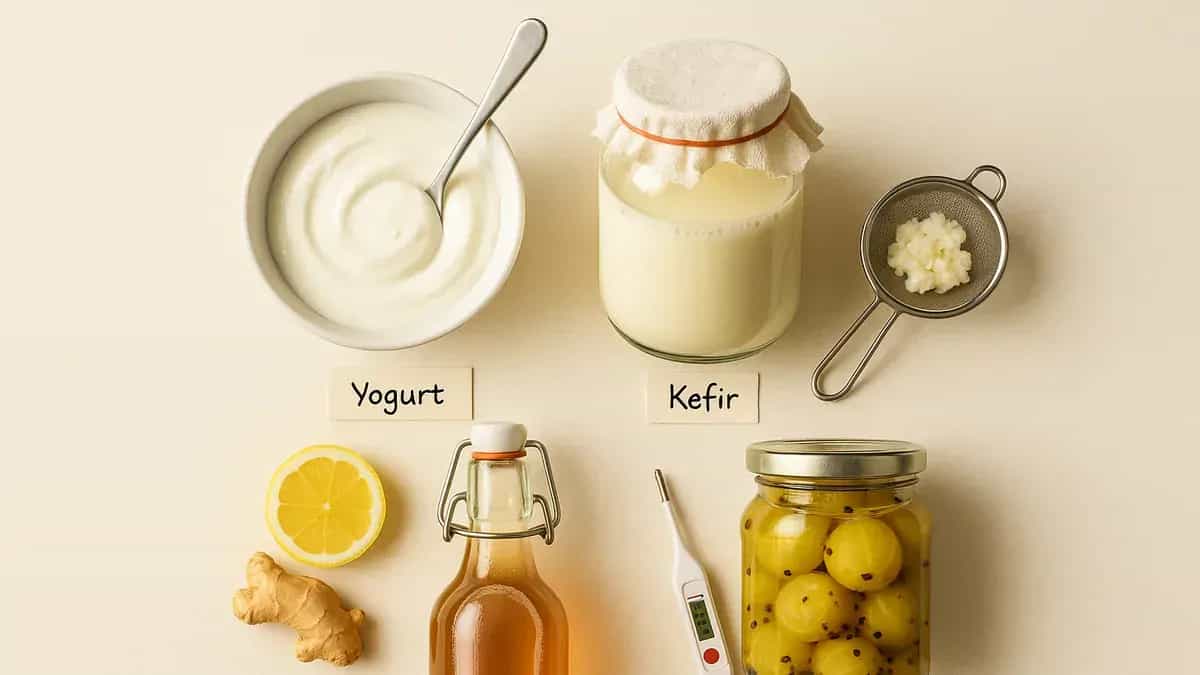 Easy homemade probiotics: Yogurt, kefir, kombucha and fermented amla ...