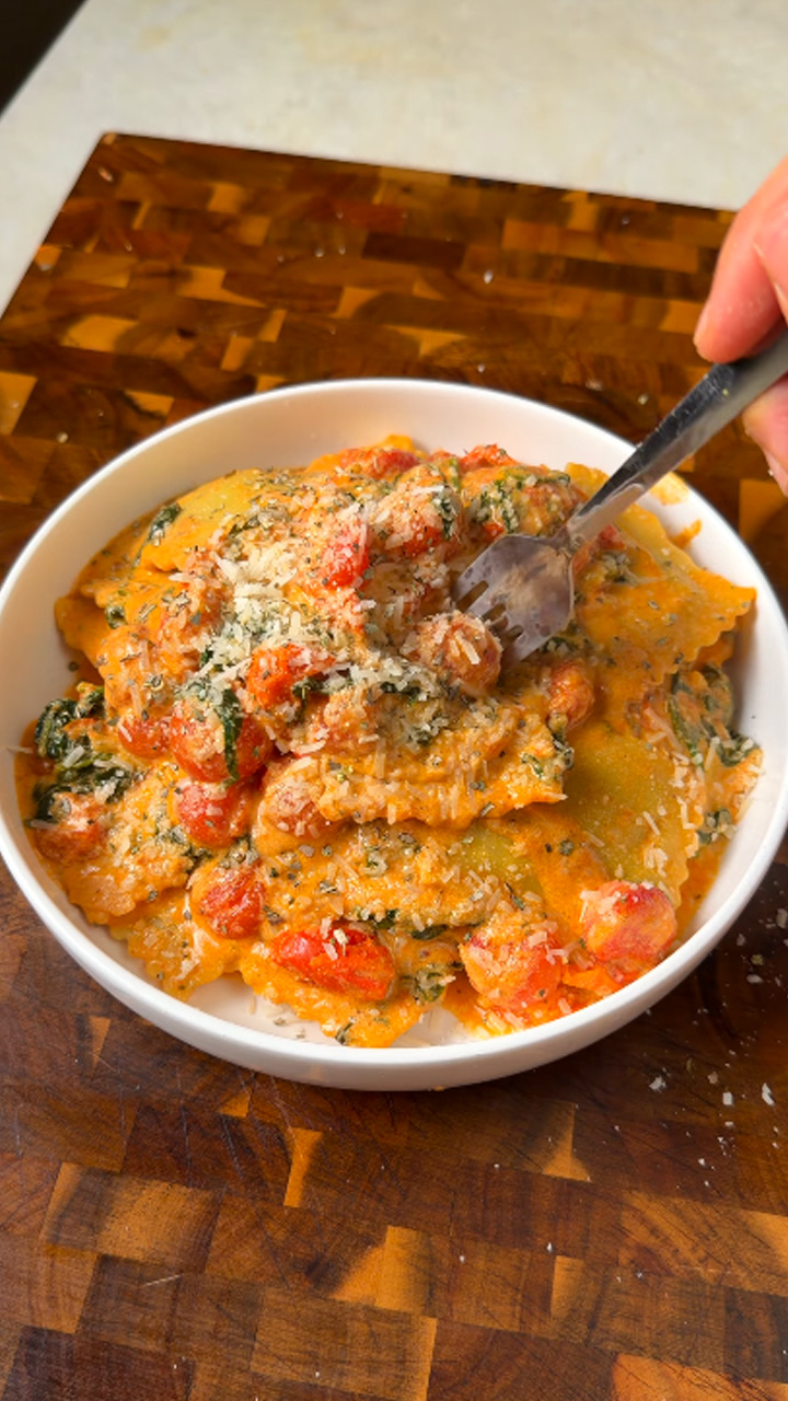 Die geheime Zutat für cremige pflanzliche Ravioli