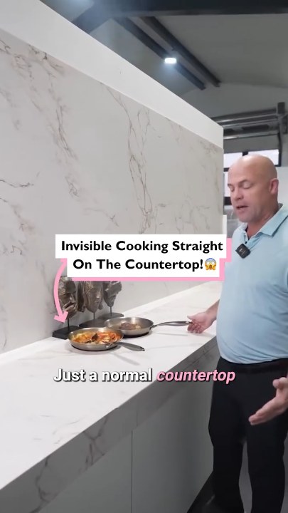 Invisible cooking straight on the countertop