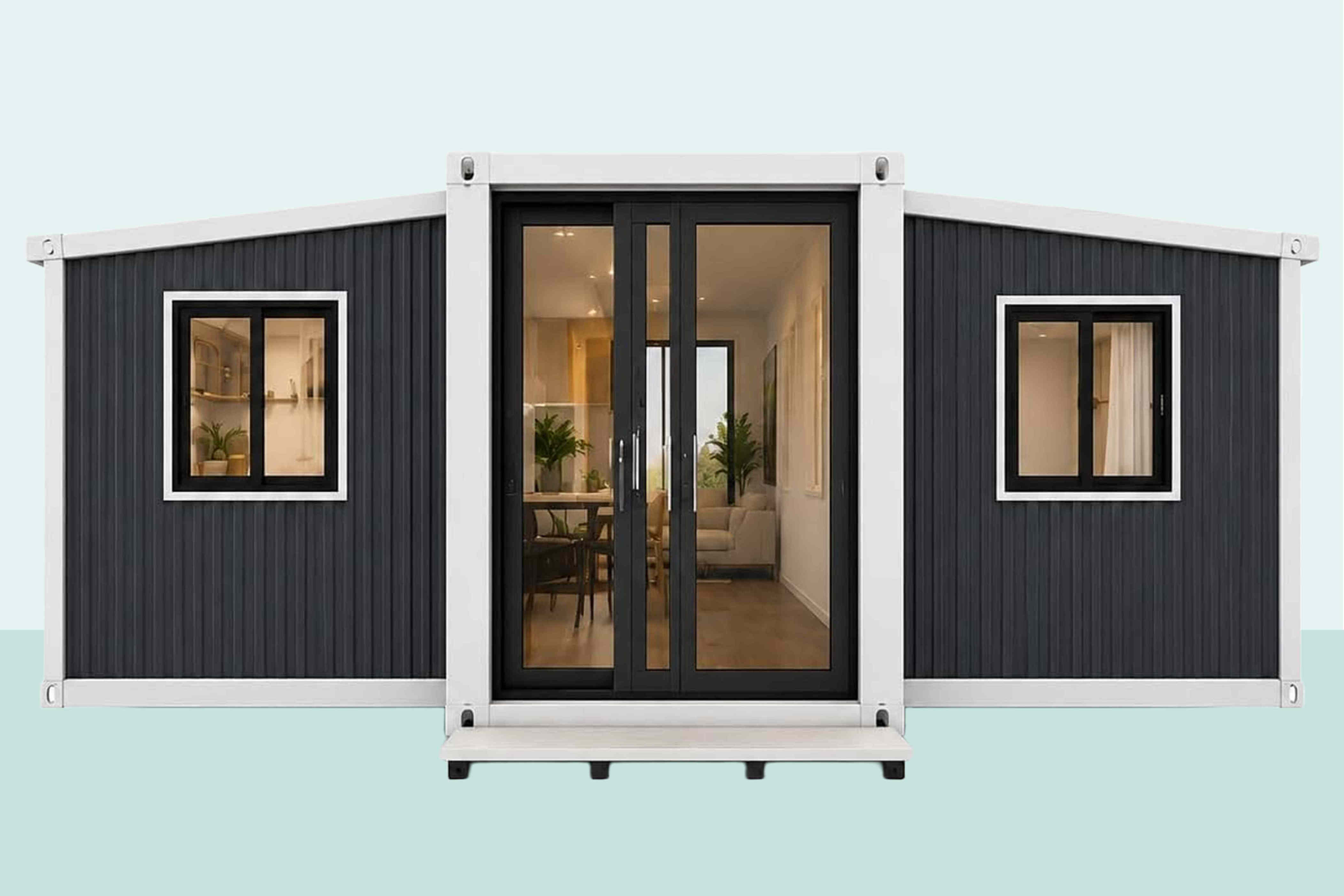 Amazon has an airy, modern-style backyard tiny home with French doors ...