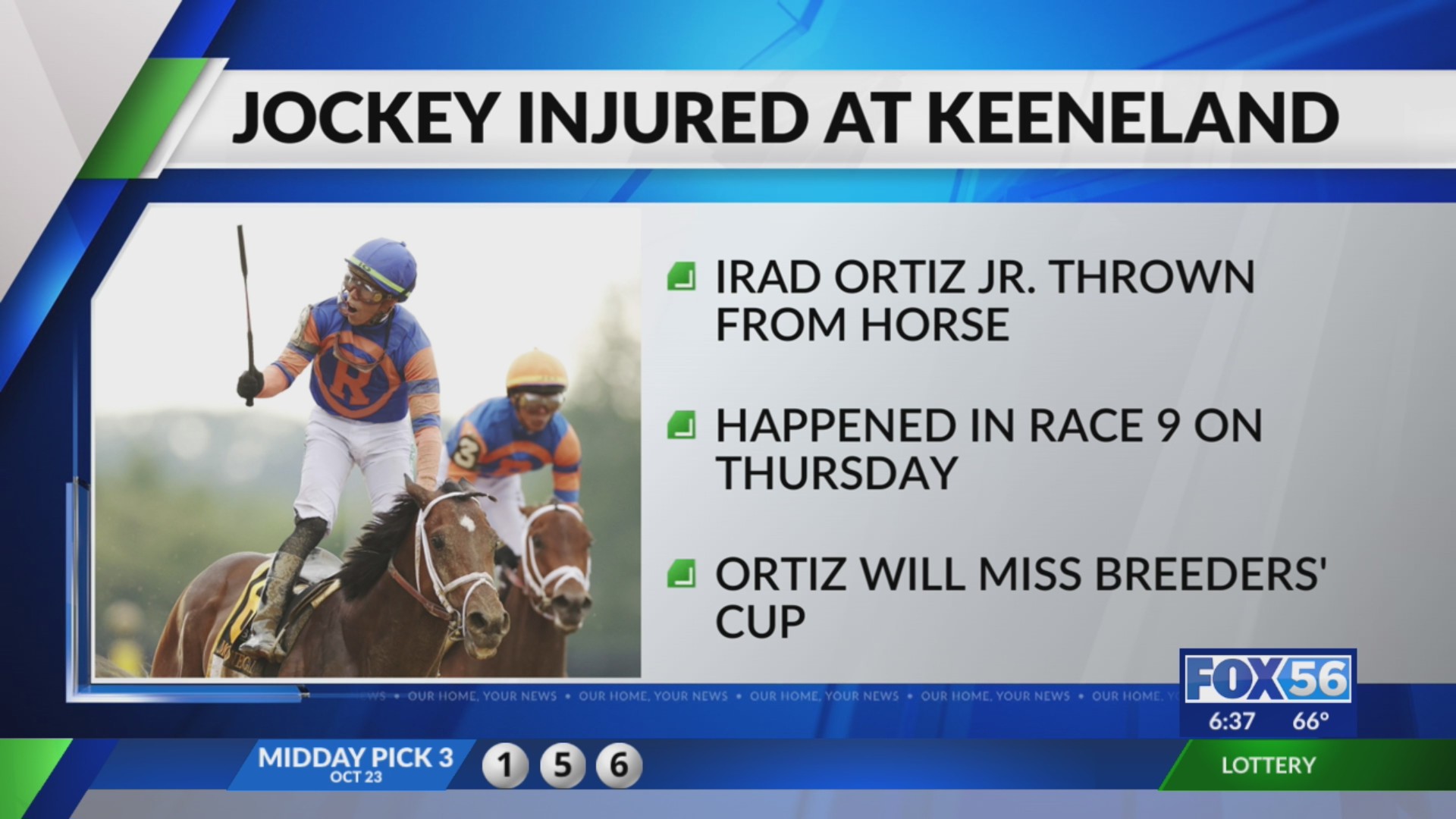 Horse racing star suffers ankle injury at Keeneland race