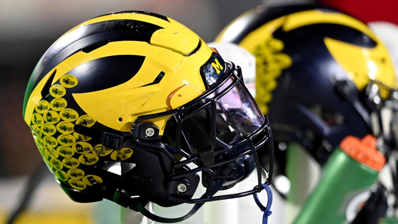 Michigan reveals new football helmet popcorn bucket in photos ahead of ...