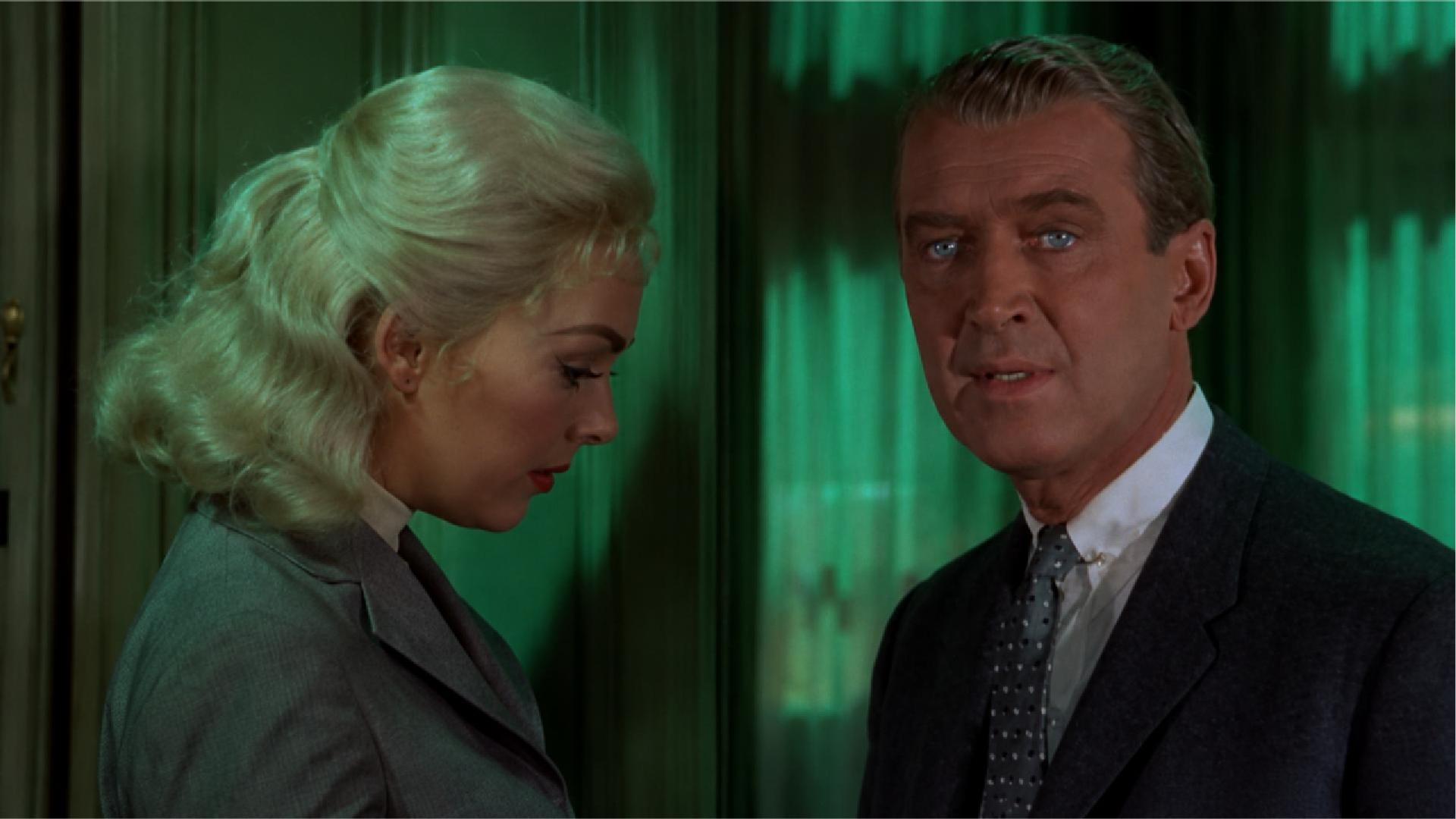 Pinning up her hair finishes the illusion in Vertigo (1958)