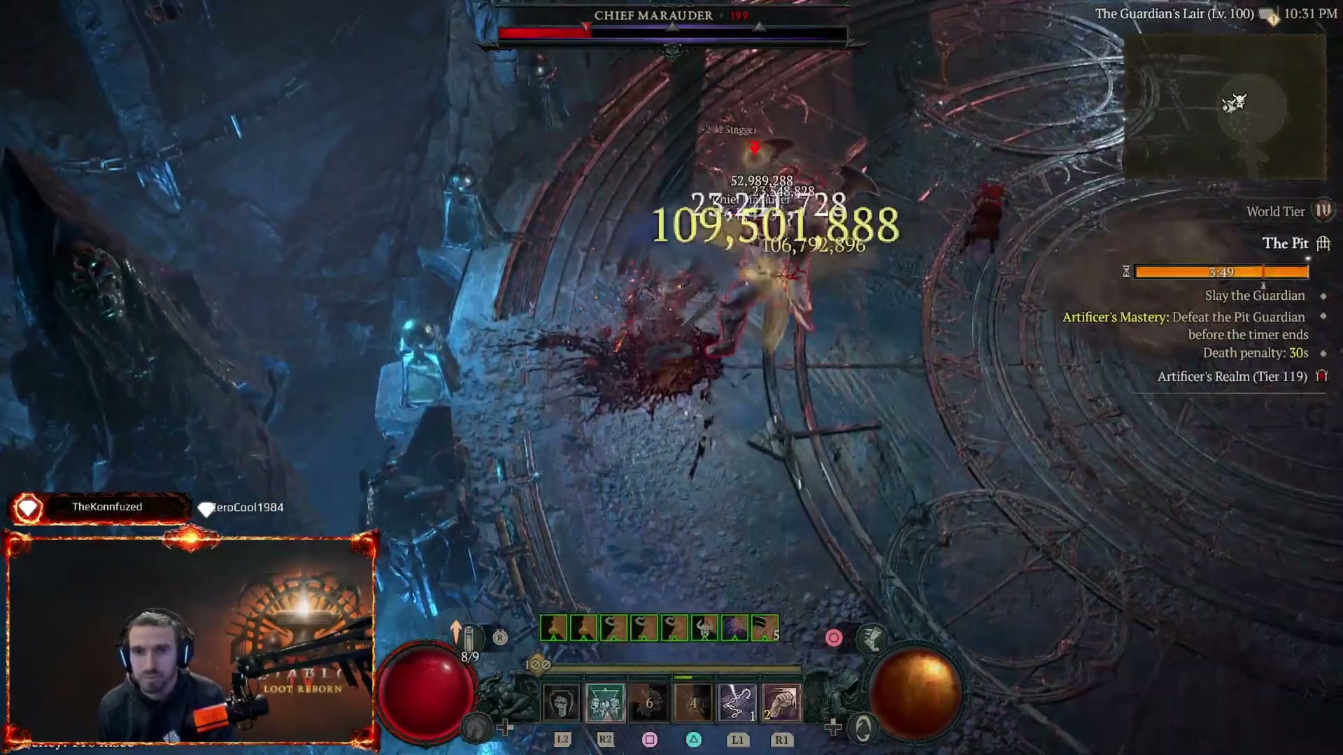 Conquering Pit 119: Bash barbarian insanity! (no holy bolts)