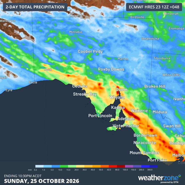 Storms brewing across SA and Victoria