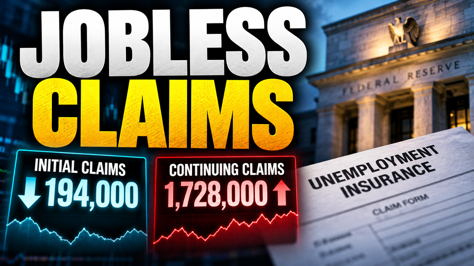 Initial claims drop to 194,000, but continuing claims rise 25,000 - the ...